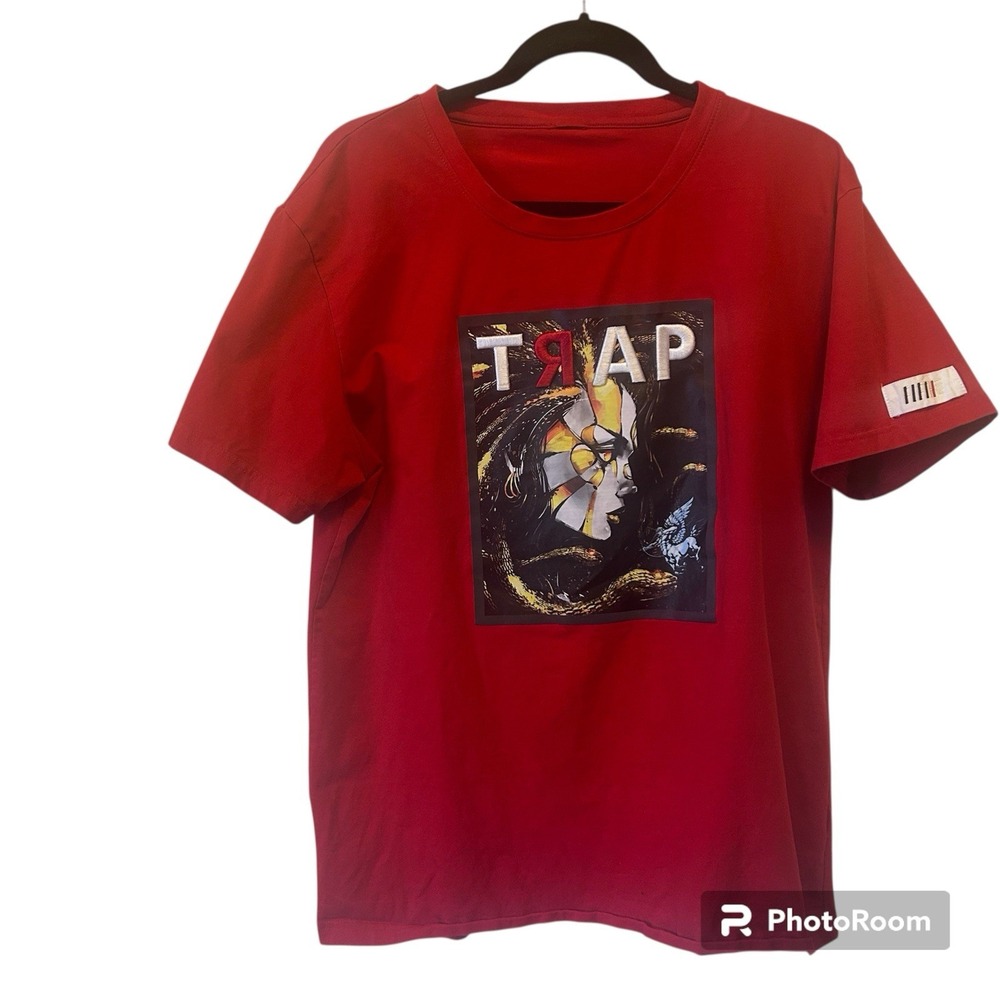 Trap Tee By Fifth Loop 3D Embroidery TRAP Medusa Inspired Graphic T-Shirt Medium